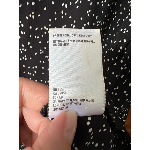 Flynn Skye Women's Polka Dot Pull-On Maxi Skirt Black/White Rayon Size S - Picture 5 of 9